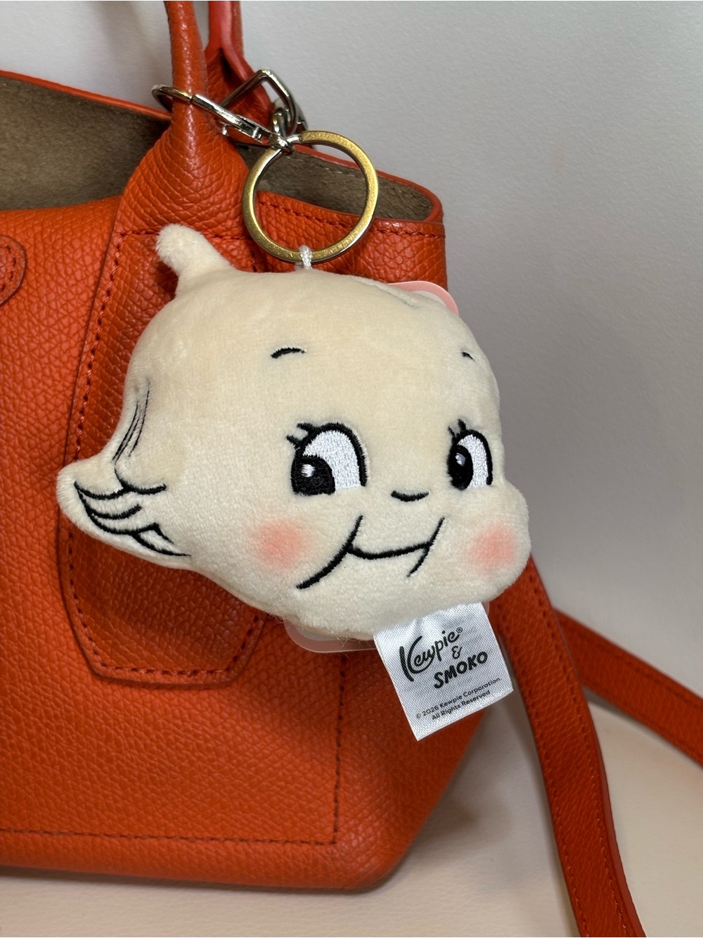 Kewpie x Smoko Cream Plush Bag Charm with apprx. 3"